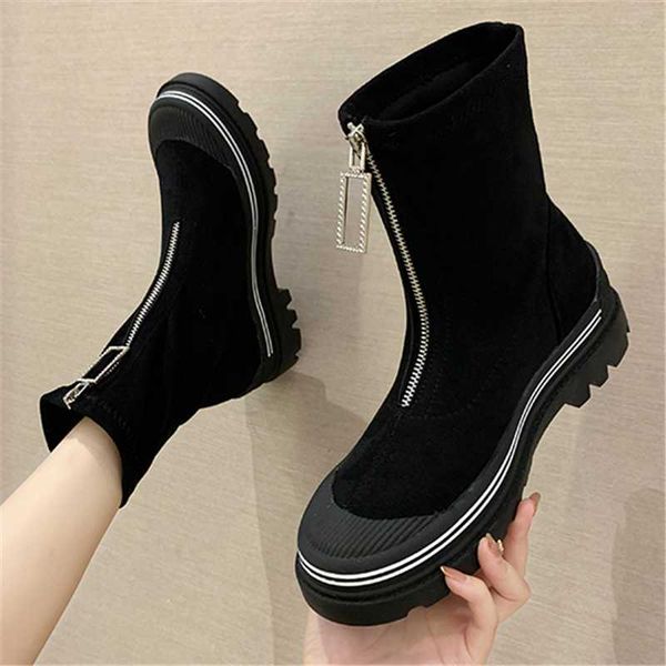 boots 2021 fashion women ankle autumn winter thick bottom rhinestone front zipper suede non-slip casual, Black
boots 2021 fashion women ankle autumn winter thick bottom rhinestone front zipper suede non-slip casual, Black