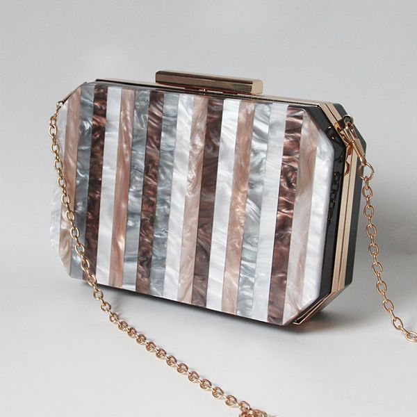 acrylic women evening wedding clutch purse fashion stripe pattern patchwork party shoulder bag
acrylic women evening wedding clutch purse fashion stripe pattern patchwork party shoulder bag
