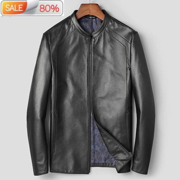men's leather & faux genuine men spring autumn real cow coat jacket blouson cuir homme a1t999 yy2a7, Black
men's leather & faux genuine men spring autumn real cow coat jacket blouson cuir homme a1t999 yy2a7, Black
