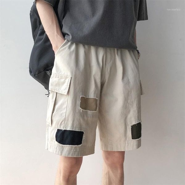 men's shorts 2021 spring and summer fashion trend korean version of the loose couple five points cotton straight patch casual pants m-2, White;black
men's shorts 2021 spring and summer fashion trend korean version of the loose couple five points cotton straight patch casual pants m-2, White;black