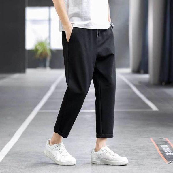 men's pants summer thin capris, sweatpants, loose leggings, elastic quick drying casual pants, wear, Black
men's pants summer thin capris, sweatpants, loose leggings, elastic quick drying casual pants, wear, Black