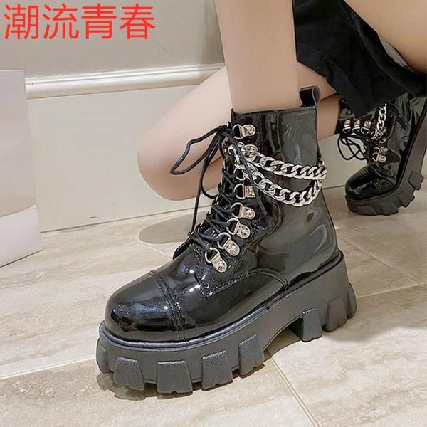 boots autumn lady vintage knight women british style punk ankle girl fashion platform thick-soled short, Black
boots autumn lady vintage knight women british style punk ankle girl fashion platform thick-soled short, Black