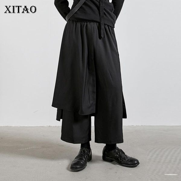 women's pants & capris xitao black women wide leg fashion irregular elastic waist pleated false two piece loose full length gcc3241, Black;white
women's pants & capris xitao black women wide leg fashion irregular elastic waist pleated false two piece loose full length gcc3241, Black;white