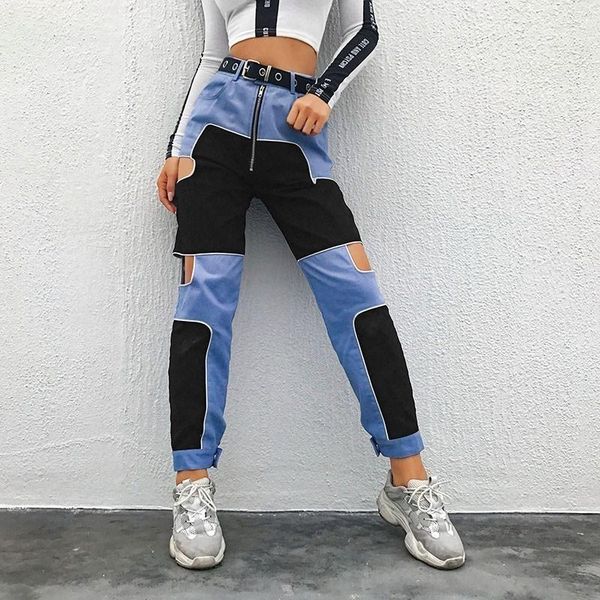 women's pants & capris women 2021 summer autumn patchwork hollow out streetwear zipper pockets casual street style cargo lady bottoms a, Black;white
women's pants & capris women 2021 summer autumn patchwork hollow out streetwear zipper pockets casual street style cargo lady bottoms a, Black;white