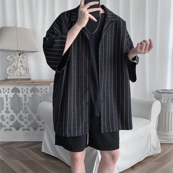 spring will see new casual men striped half-sleeve shirts fashion 2021 turn down collar loosely chemise homme plus size streetwear 9waf, White;black
spring will see new casual men striped half-sleeve shirts fashion 2021 turn down collar loosely chemise homme plus size streetwear 9waf, White;black