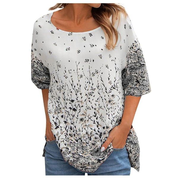women's blouses & shirts summer casual plus size womens and floral print round neck loose short-sleeved blouse vetement femme 2021, White
women's blouses & shirts summer casual plus size womens and floral print round neck loose short-sleeved blouse vetement femme 2021, White