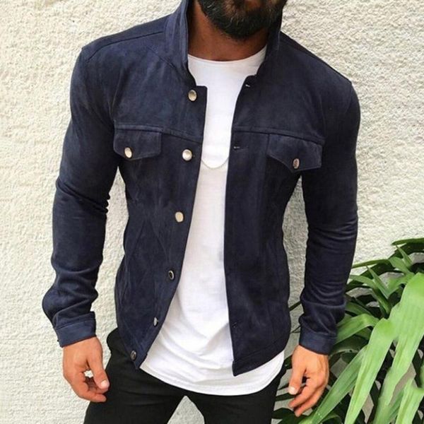 men's jackets coat solid color turndown collar autumn winter jacket warm pure multi-button casual slim clothing, Black;brown
men's jackets coat solid color turndown collar autumn winter jacket warm pure multi-button casual slim clothing, Black;brown