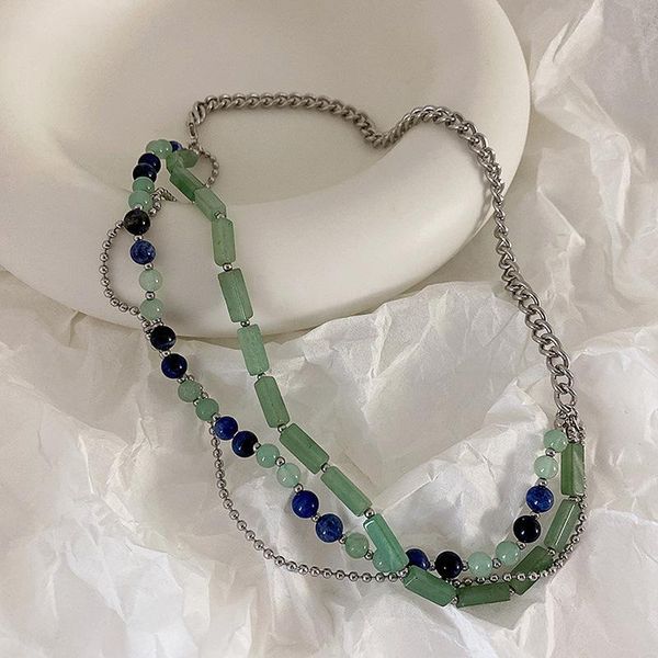 chokers lovoacc stylish multi layered green blue ball beaded necklace for women irregular geometric stone accessories, Golden;silver
chokers lovoacc stylish multi layered green blue ball beaded necklace for women irregular geometric stone accessories, Golden;silver