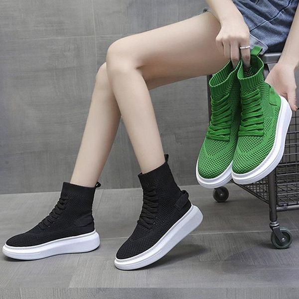 boots women sock female knitting shoes thcik bottom breathable lace up solid woman sneakers spring fashion comfortable 2021, Black
boots women sock female knitting shoes thcik bottom breathable lace up solid woman sneakers spring fashion comfortable 2021, Black