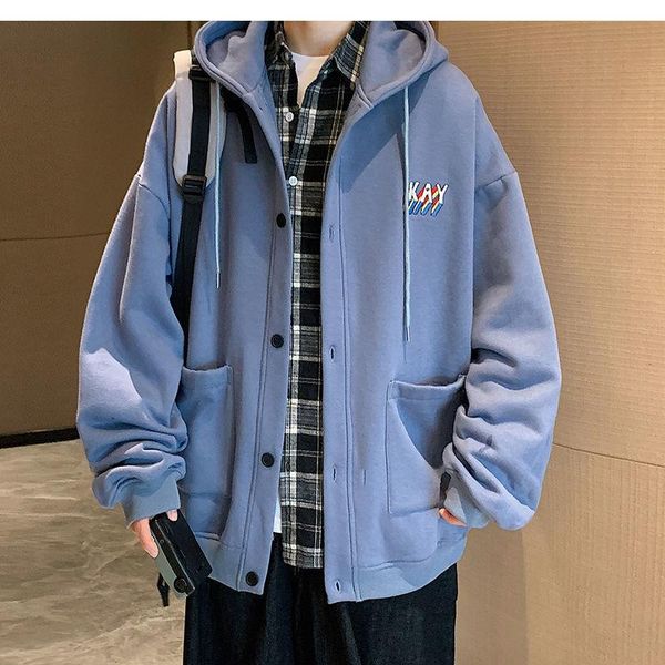 men's hoodies & sweatshirts cardigan autumn sweater jacket korean fashion loose wild and winter casual ins hong kong style zipper po, Black
men's hoodies & sweatshirts cardigan autumn sweater jacket korean fashion loose wild and winter casual ins hong kong style zipper po, Black