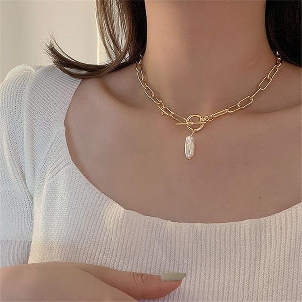 pendant necklaces vintage irregular pearl chunky chain necklace for women ladies metal geometric charming choker party jewelry, Silver
pendant necklaces vintage irregular pearl chunky chain necklace for women ladies metal geometric charming choker party jewelry, Silver