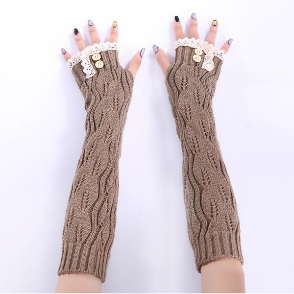 fingerless gloves leaves lace buttons striped woman long warm fashionable women' without fingers arm sleeves, Blue;gray
fingerless gloves leaves lace buttons striped woman long warm fashionable women' without fingers arm sleeves, Blue;gray