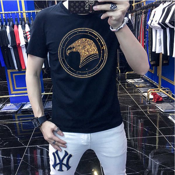 w0717 eagle drill short sleeve t-shirt trendy slim 2020 xia xin shi half sleeve t-shirt, White;black
w0717 eagle drill short sleeve t-shirt trendy slim 2020 xia xin shi half sleeve t-shirt, White;black