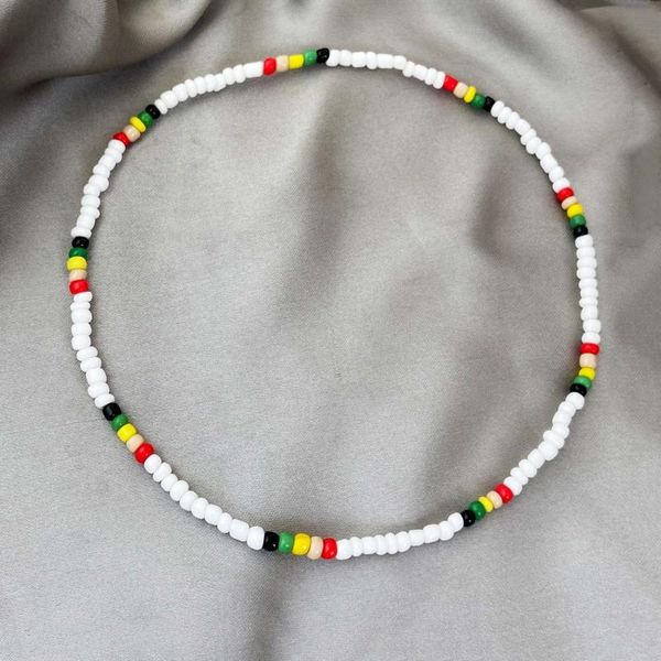 chokers colorful resin jewelry handmade multicolor seed bead for women short necklace collier femme, Golden;silver 
chokers colorful resin jewelry handmade multicolor seed bead for women short necklace collier femme, Golden;silver