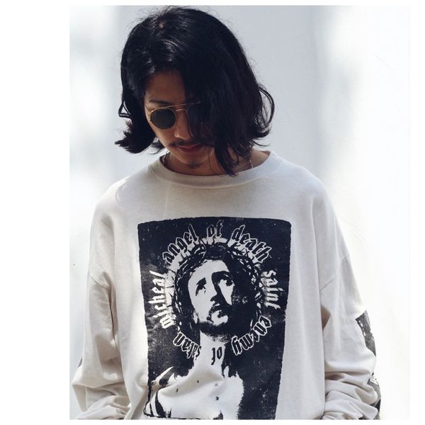2021 autumn new and hungry long-sleeved men's round neck high street jesus printed cotton o-neck t-shirt 0ki2, White;black
2021 autumn new and hungry long-sleeved men's round neck high street jesus printed cotton o-neck t-shirt 0ki2, White;black