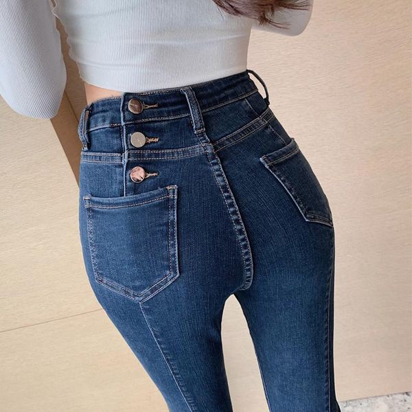 women's jeans high waisted skinny pencil for women korean fashion trends slim fit streetwear teenage girl stretch denim pants, Blue
women's jeans high waisted skinny pencil for women korean fashion trends slim fit streetwear teenage girl stretch denim pants, Blue