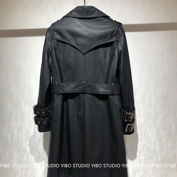 women's leather & faux winter 2021 sheepskin coat long windbreaker double-breasted temperament, Black
women's leather & faux winter 2021 sheepskin coat long windbreaker double-breasted temperament, Black
