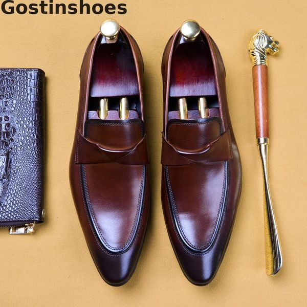 dress shoes men formal genuine leather black brown slip-on loafers cow for business office wedding party
dress shoes men formal genuine leather black brown slip-on loafers cow for business office wedding party