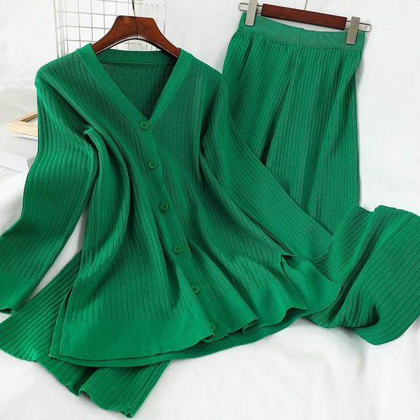 women's two piece pants 2021 autumn knitted pieces sets single breasted v-neck long sleeve high waist wide leg women suit mj055, White
women's two piece pants 2021 autumn knitted pieces sets single breasted v-neck long sleeve high waist wide leg women suit mj055, White