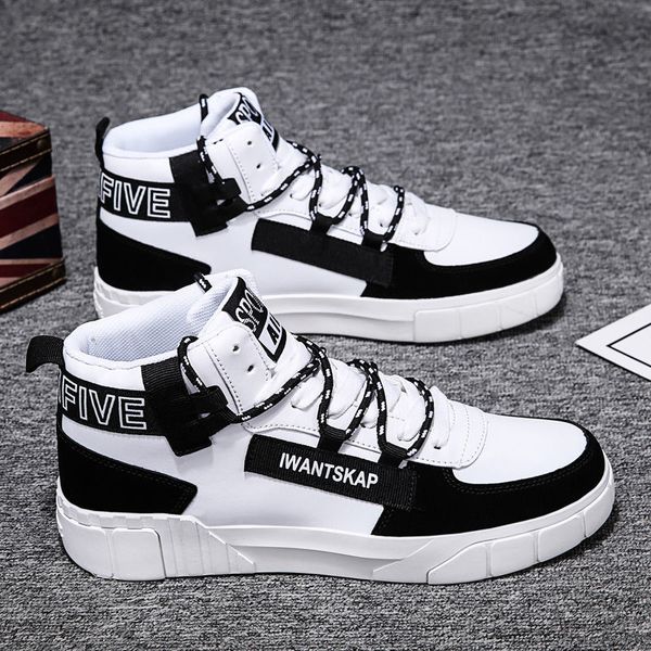 mens high casual skateboarding shoes breathable comfortable sports outdoor non-slip trend walking sneakers chaussure homme, Black;white
mens high casual skateboarding shoes breathable comfortable sports outdoor non-slip trend walking sneakers chaussure homme, Black;white