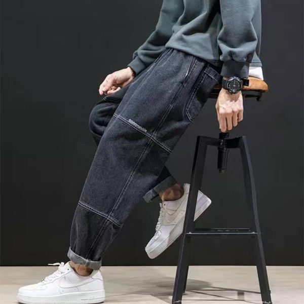 men's pants autumn and winter thickened loose jeans casual fall wide plus fat large size tide brand straight, Black
men's pants autumn and winter thickened loose jeans casual fall wide plus fat large size tide brand straight, Black