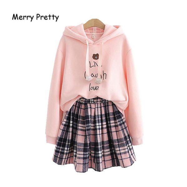 two piece dress merrt pretty women's sets peter cartoon bear embroidery hooded sweatshirt and plaid pleated skirts 2021 spring set, White
two piece dress merrt pretty women's sets peter cartoon bear embroidery hooded sweatshirt and plaid pleated skirts 2021 spring set, White