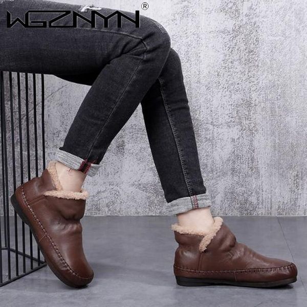 boots women genuine pu leather ankle female thick plush warm snow mother waterproof booties handmade retro, Black
boots women genuine pu leather ankle female thick plush warm snow mother waterproof booties handmade retro, Black