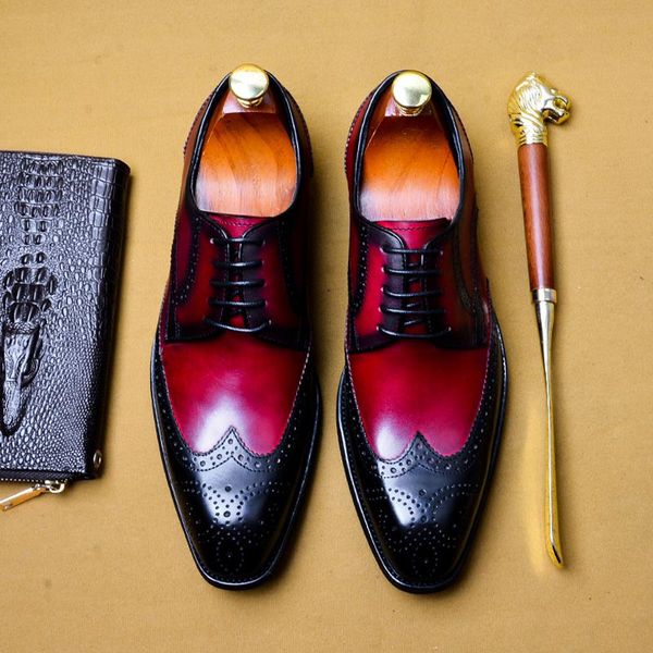 Formal Men Dress Shoes Genuine Leather Classic Wingtip Brogue Shoes Flats Oxfords Wedding Office Business Wearing For Men A64, Black
Formal Men Dress Shoes Genuine Leather Classic Wingtip Brogue Shoes Flats Oxfords Wedding Office Business Wearing For Men A64, Black