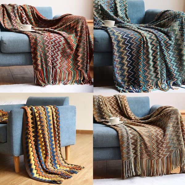 blankets bohemian throw blanket with fringe tassel colorful wavy striped pattern travel knitted shawl sofa couch chair bed home lx0c
blankets bohemian throw blanket with fringe tassel colorful wavy striped pattern travel knitted shawl sofa couch chair bed home lx0c