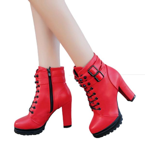 boots women high heel shoes 2021 fashion keep warm short boot pu leather lace-up solid color round toe botines mujer, Black
boots women high heel shoes 2021 fashion keep warm short boot pu leather lace-up solid color round toe botines mujer, Black