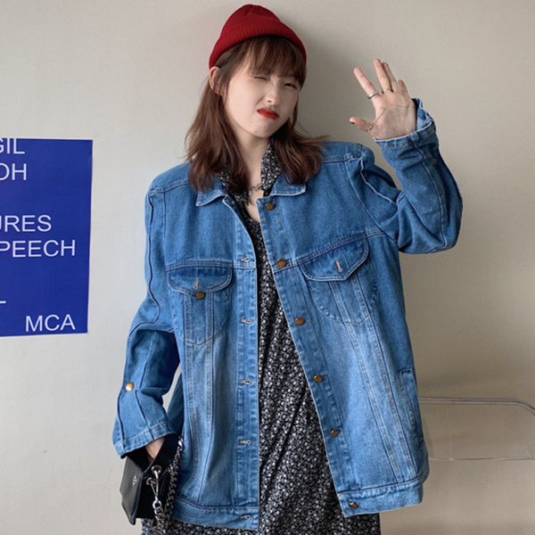 2021 spring female stand collar single breasted long-sleeved minimalist solid color blue denim jacket cardigan coat 8y660, Black;brown
2021 spring female stand collar single breasted long-sleeved minimalist solid color blue denim jacket cardigan coat 8y660, Black;brown