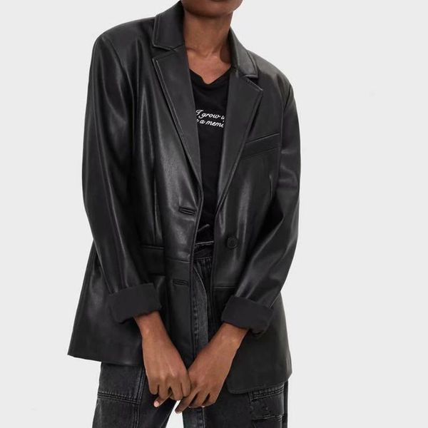 yanmai women's leather & faux loose pu blazers women jacket coat 2021 jackets outerwear ladies coats female suit, Black
yanmai women's leather & faux loose pu blazers women jacket coat 2021 jackets outerwear ladies coats female suit, Black