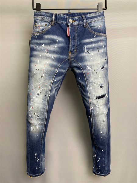 ss22 highend men jeans a507 fit skinny button fly micro-stretch denim biker desinger make shabby holes straight pant, Blue 
ss22 highend men jeans a507 fit skinny button fly micro-stretch denim biker desinger make shabby holes straight pant, Blue