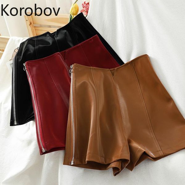 korobov office lady autumn winter women pu shorts korean solid high waist short pants streetwear female women's, White;black
korobov office lady autumn winter women pu shorts korean solid high waist short pants streetwear female women's, White;black