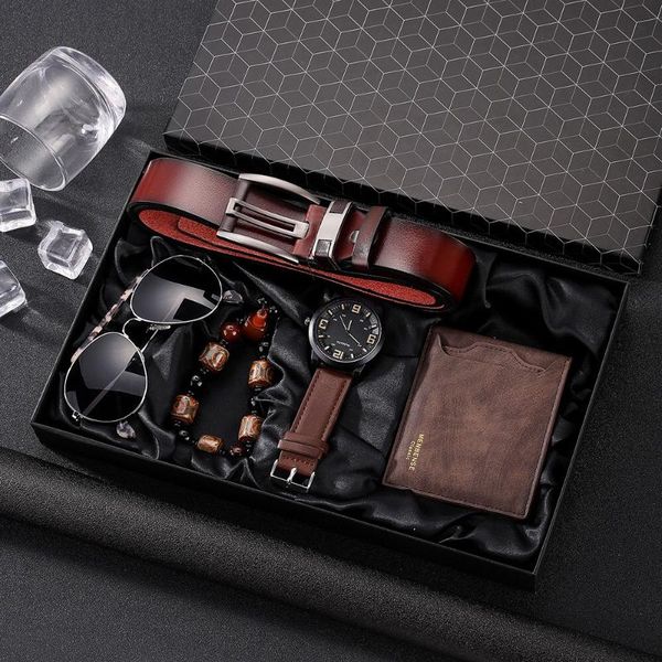 wristwatches luxury men's watch set fashion men quatrz wristwatch leather belt folding wallet sunglasses bracelet gift for mens boyfrie, Slivery;brown
wristwatches luxury men's watch set fashion men quatrz wristwatch leather belt folding wallet sunglasses bracelet gift for mens boyfrie, Slivery;brown