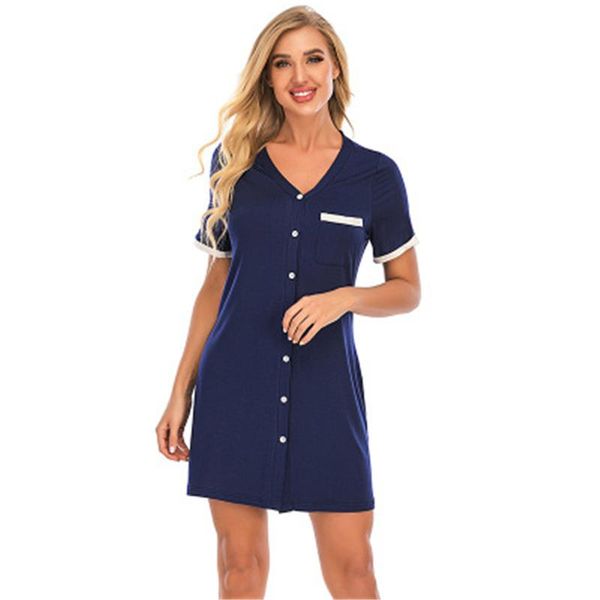 women blouse home dresses fashion trend long sleeve cardigan buttons short shirt dress female spring casual loose relaxation homewear skirts, Black;gray
women blouse home dresses fashion trend long sleeve cardigan buttons short shirt dress female spring casual loose relaxation homewear skirts, Black;gray