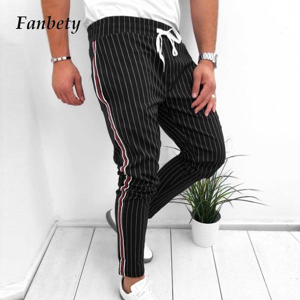 fashion vintage striped print sweatpant men's spring summer casual drawstring long pants male elastic skinny trouser streetwear, Black
fashion vintage striped print sweatpant men's spring summer casual drawstring long pants male elastic skinny trouser streetwear, Black