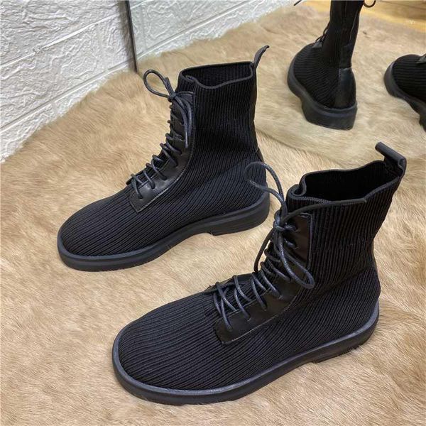boots deat 2021 spring autumn fashion casual socks short knitted black elastic lace up single shoes women sf3871
boots deat 2021 spring autumn fashion casual socks short knitted black elastic lace up single shoes women sf3871