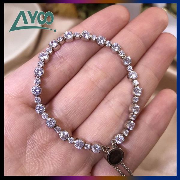 link, chain swa fashion jewelry charm size crystal design bracelet fashionable simple ladies romantic gift, Black