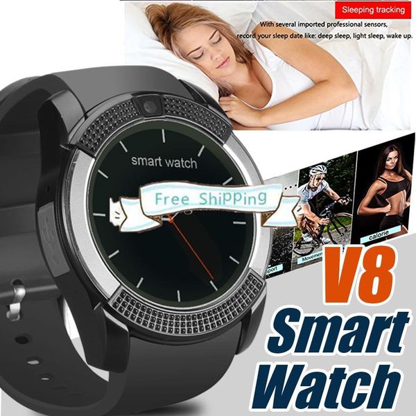 v8 smart watch wristband watch band with 0.3m camera sim ips hd full circle display smart watch for a-ndroid system with box
v8 smart watch wristband watch band with 0.3m camera sim ips hd full circle display smart watch for a-ndroid system with box