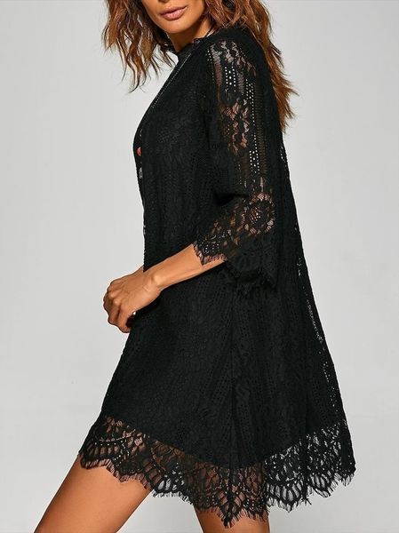 plus size lace summer womens dress fashion simple solid color wild three quarter o neck mini, Black;gray
plus size lace summer womens dress fashion simple solid color wild three quarter o neck mini, Black;gray