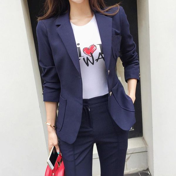 women's suits & blazers bgteever fashion single breasted women pant suit slim waist blazer jacket straight office ladies 2 pieces set 2, White;black
women's suits & blazers bgteever fashion single breasted women pant suit slim waist blazer jacket straight office ladies 2 pieces set 2, White;black