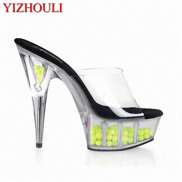 slippers fashion 6 inch lady's heels party crystal shoes 15cm red beading clear sandals classic spike women, Black
slippers fashion 6 inch lady's heels party crystal shoes 15cm red beading clear sandals classic spike women, Black