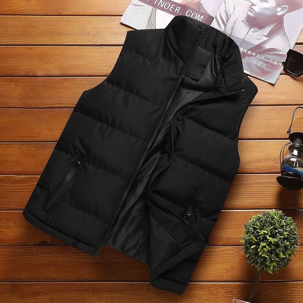 men's vests 2021 autumn and winter padded cotton vest youth short slim collar, Black;white
men's vests 2021 autumn and winter padded cotton vest youth short slim collar, Black;white