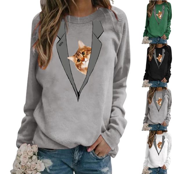 women's hoodies & sweatshirts fashion womens cute cat printed sweatshirt pullover long sleeve comfy casual plus size, Black
women's hoodies & sweatshirts fashion womens cute cat printed sweatshirt pullover long sleeve comfy casual plus size, Black
