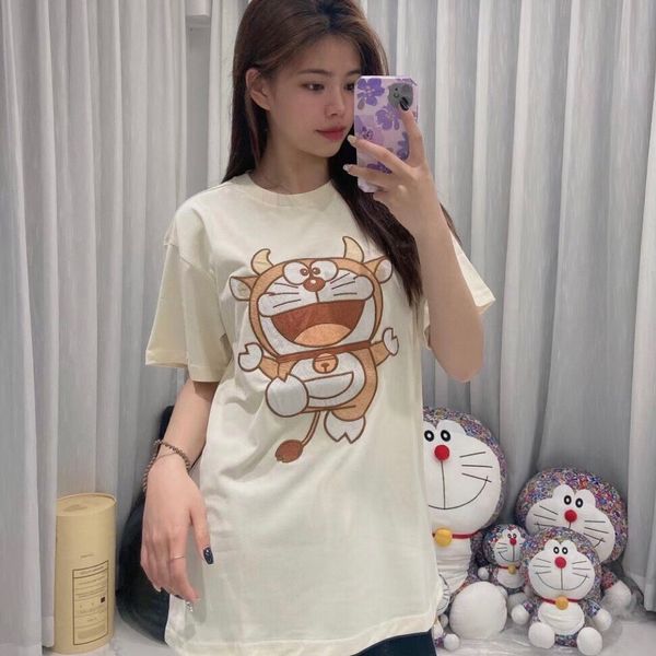 luxury design g family summer t-shirt women's duolaiaimeng short sleeve 210g cotton fabric a1, White
luxury design g family summer t-shirt women's duolaiaimeng short sleeve 210g cotton fabric a1, White