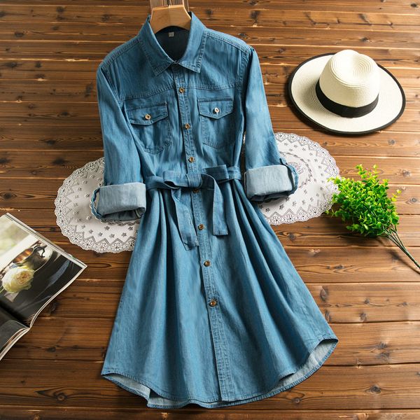 casual dresses vintage women denim long sleeve spring belt tunic midi elegant a line single breasted jean korean vestidos 6vup, Black;gray
casual dresses vintage women denim long sleeve spring belt tunic midi elegant a line single breasted jean korean vestidos 6vup, Black;gray