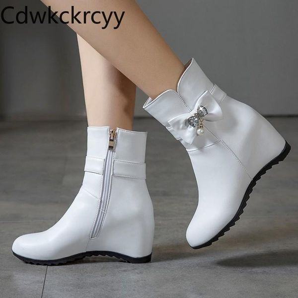 boots winter the fashion round head increase within women's sweet bow plus velvet keep warm high heel women size 34-43, Black
boots winter the fashion round head increase within women's sweet bow plus velvet keep warm high heel women size 34-43, Black