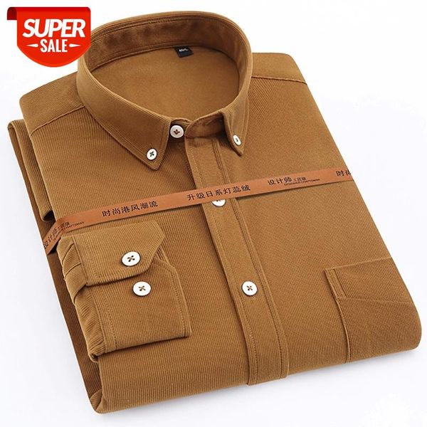 button collar men's shirt casual warm leisure solid mens corduroy shirts long sleeve well fit clothing for men brown 2020 new #xi3a, White;black
button collar men's shirt casual warm leisure solid mens corduroy shirts long sleeve well fit clothing for men brown 2020 new #xi3a, White;black