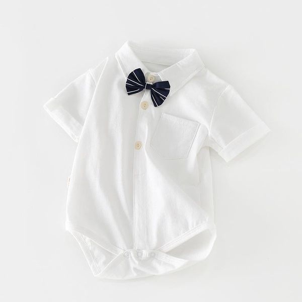 rompers baby boy bodysuits solid white boys tie gentleman shirts short sleeve summer infant clothes born, Blue
rompers baby boy bodysuits solid white boys tie gentleman shirts short sleeve summer infant clothes born, Blue